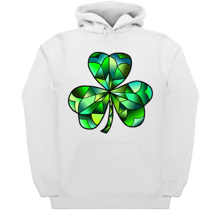 Green Gradation Stained Glass Irish Clover tiny thumbnail