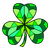 Stained Glass Green Irish Clover tiny thumbnail