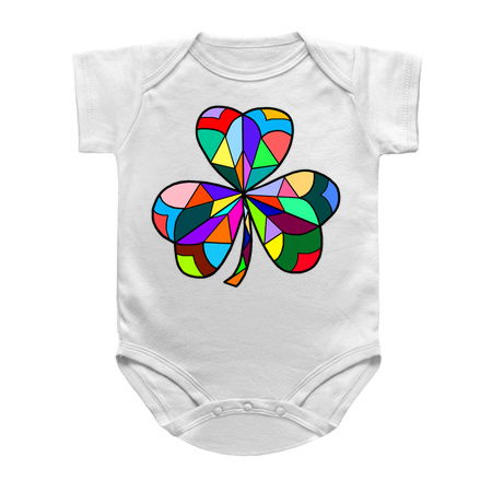 Stained Glass Rainbow Irish Clover tiny thumbnail