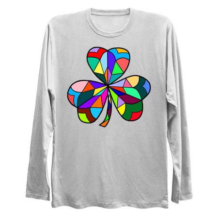 Stained Glass Rainbow Irish Clover tiny thumbnail