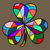 Stained Glass Rainbow Irish Clover tiny thumbnail