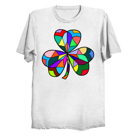 Stained Glass Rainbow Irish Clover tiny thumbnail