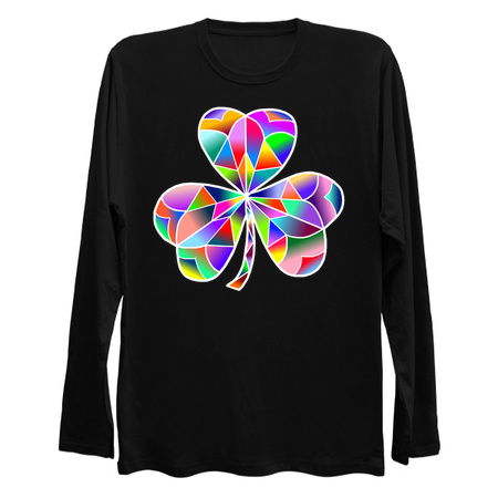 Lucky Stain Glass Rainbow Irish Clover tiny thumbnail