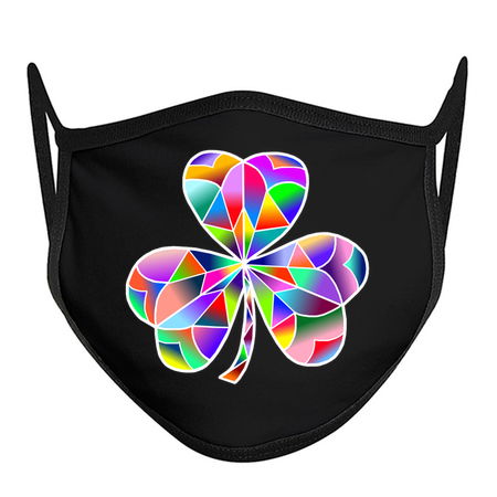 Lucky Stain Glass Rainbow Irish Clover tiny thumbnail