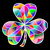 Lucky Stain Glass Rainbow Irish Clover tiny thumbnail