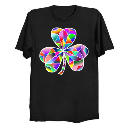 Lucky Stain Glass Rainbow Irish Clover tiny thumbnail