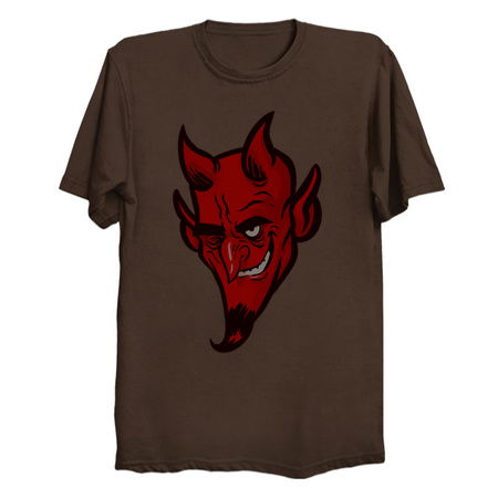 Funny Retro Horny Winking Devil Head T-Shirt tiny thumbnail