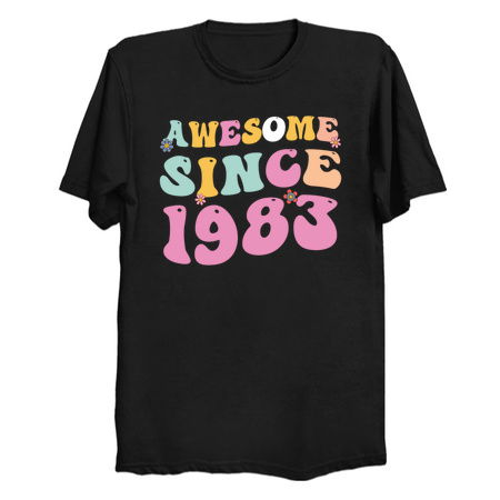 Retro Groovy Awesome Since 1983 - 40th Birthday tiny thumbnail