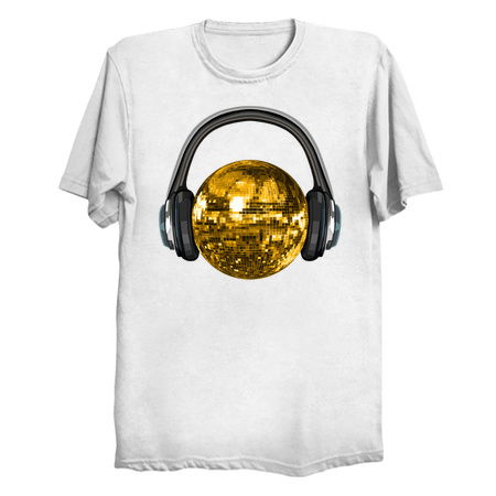 Gold Disco Ball with Headphones tiny thumbnail