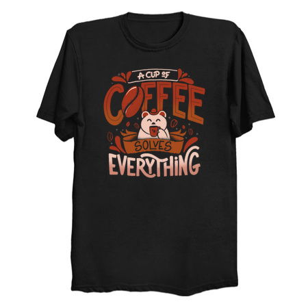 A Cup Of Coffee Solves Everything - Funny Quotes Gift tiny thumbnail