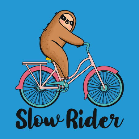 Slow Rider - Funny Sloth Biking - NeatoShop