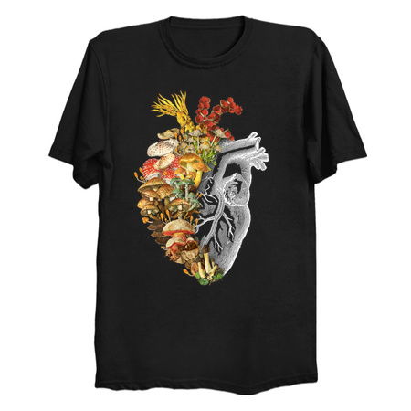Mushroom Heart Vintage Nature by Tobe Fonseca tiny thumbnail