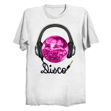 Pink Disco Ball Music Headphones tiny thumbnail