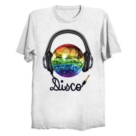 Pride Rainbow Disco Ball Headphone tiny thumbnail