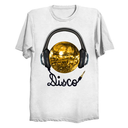 Gold Disco Ball Music Headphones tiny thumbnail