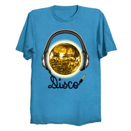 Retro Gold Sunny Disco Ball with Headphones tiny thumbnail