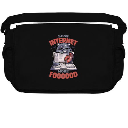 Less Internet More Food - Cute Funny Cat Gift tiny thumbnail