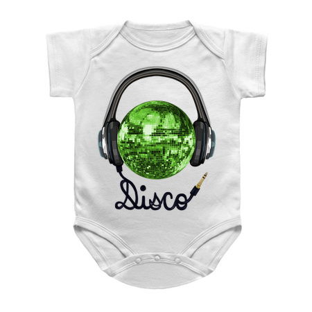 1970s Green Disco Ball Music Headphones tiny thumbnail