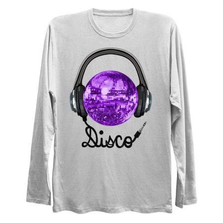 70s Music Purple Disco Ball Headphones tiny thumbnail