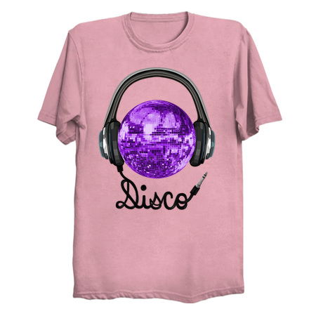 70s Music Purple Disco Ball Headphones tiny thumbnail