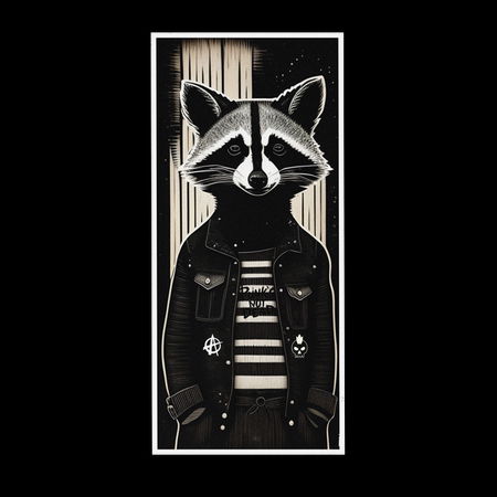 Punk Rock Racoon punk raccoon - NeatoShop