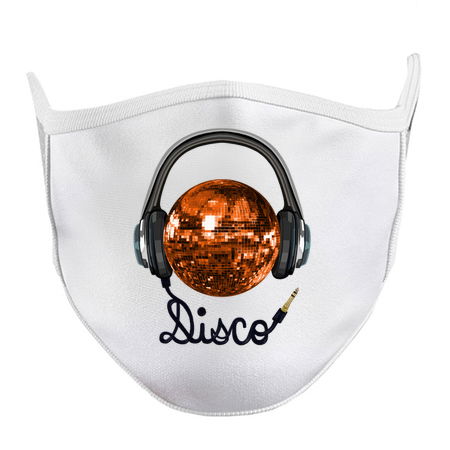 Retro Orange Disco Ball Music Headphones tiny thumbnail