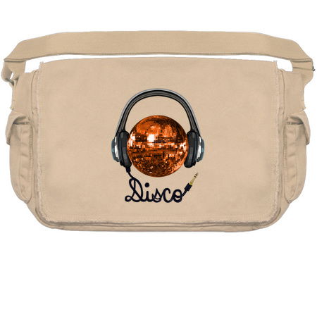 Retro Orange Disco Ball Music Headphones tiny thumbnail