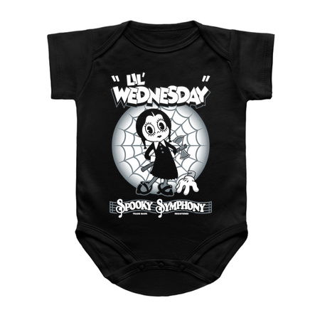 Lil Wednesday - Creepy Cute - Spooky Goth - Vintage Cartoon tiny thumbnail