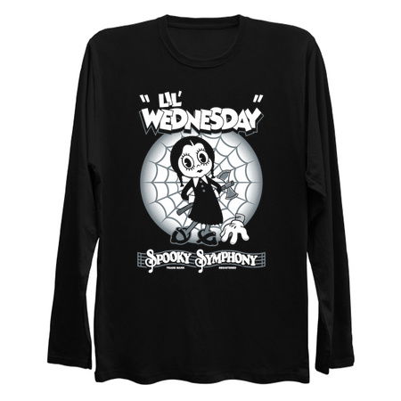 Lil Wednesday - Creepy Cute - Spooky Goth - Vintage Cartoon tiny thumbnail