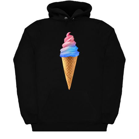 Pink Blue Cotton Candy Ice Cream Cone tiny thumbnail