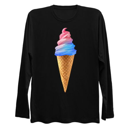 Pink Blue Cotton Candy Ice Cream Cone tiny thumbnail