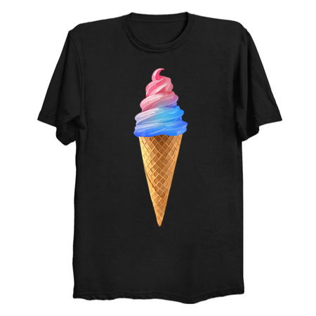 Pink Blue Cotton Candy Ice Cream Cone tiny thumbnail