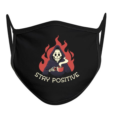 Stay Positive! Death Drinking Coffee by Tobe Fonseca tiny thumbnail