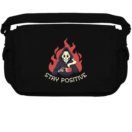 Stay Positive! Death Drinking Coffee by Tobe Fonseca tiny thumbnail