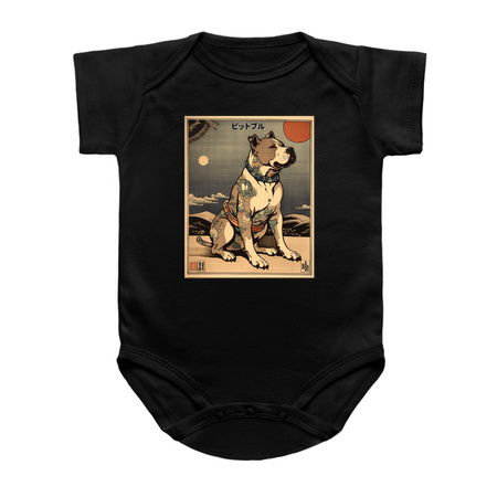 ukiyo-e pitbull Traditional Japanese Woodblock Prints tiny thumbnail