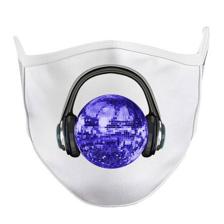 70s Indigo Disco Ball with Headphones tiny thumbnail