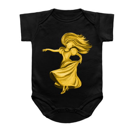 Gold Flamenco Dress Twirling Lady tiny thumbnail