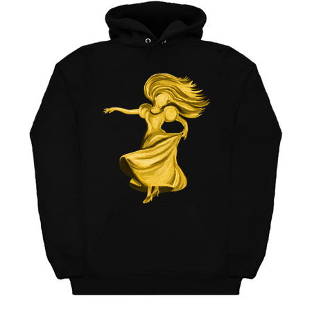 Gold Flamenco Dress Twirling Lady tiny thumbnail