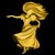 Gold Flamenco Dress Twirling Lady tiny thumbnail