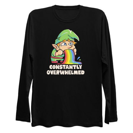 Constantly Overwhelmed - Funny Gnome Rainbow Gift tiny thumbnail