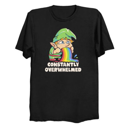 Constantly Overwhelmed - Funny Gnome Rainbow Gift tiny thumbnail
