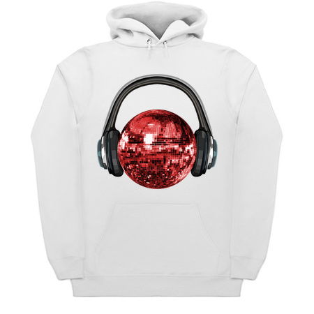 Retro Red Disco Ball with Headphones tiny thumbnail