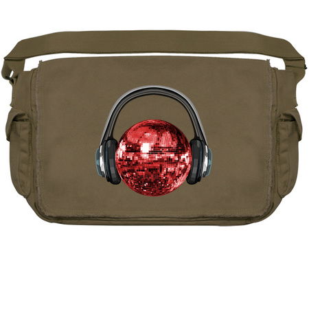 Retro Red Disco Ball with Headphones tiny thumbnail