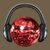Retro Red Disco Ball with Headphones tiny thumbnail