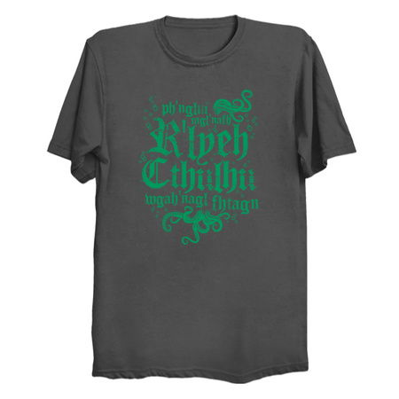 Fhtagn Cthulhu - Vintage Distressed Cosmic Horror Lovecraft Quote tiny thumbnail