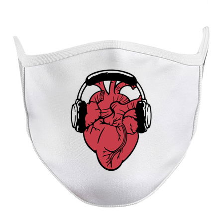 I Love Music Headset Anatomic Heart by Tobe Fonseca tiny thumbnail