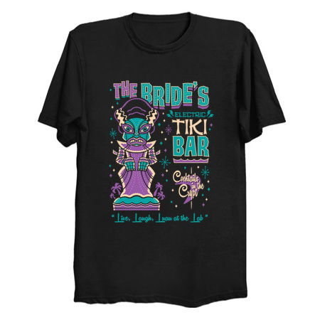 Bride of Frankenstein Tiki Bar - Retro Vintage Creepy Cute Surf tiny thumbnail