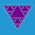 90s Triangle of Teal and Purple tiny thumbnail