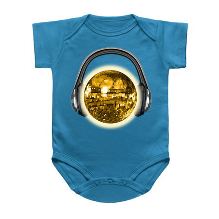 Gold Sunny Disco Ball Sun with Headphones tiny thumbnail