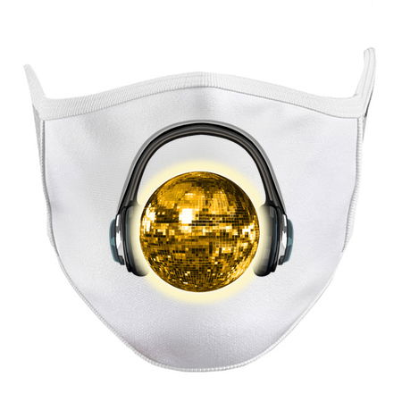 Gold Sunny Disco Ball Sun with Headphones tiny thumbnail